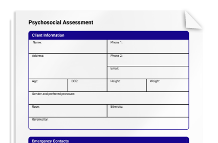 Psychosocial Assessment